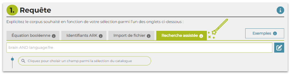 Istex-DL : un assistant à la construction d'une équation booléenne